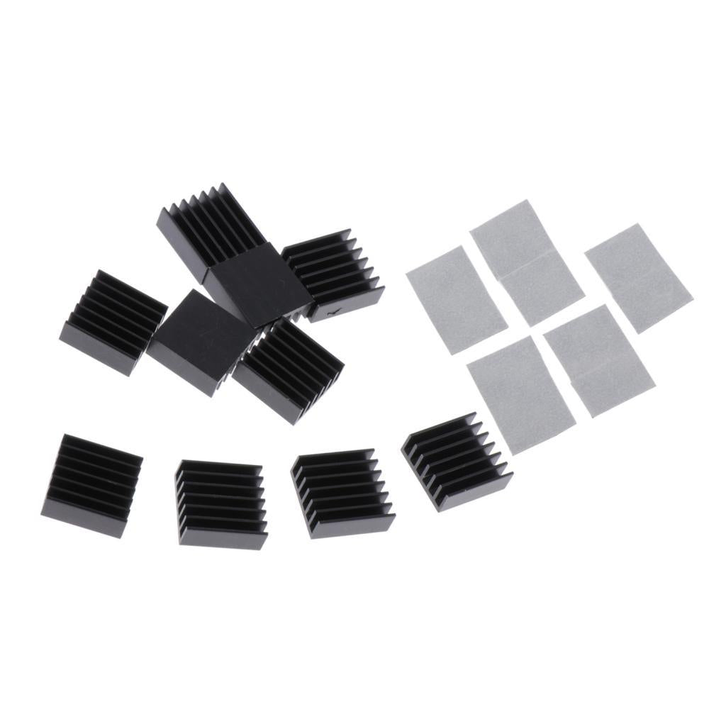 10 Pieces Aluminum Radiator Heatsink Heat Sink Pad Replacement 14x14x6mm