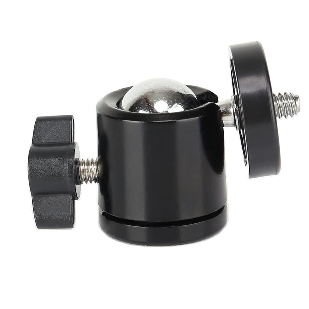 360 Degree 1/4" Mini Metal Tripod Ball Head Holder Bracket