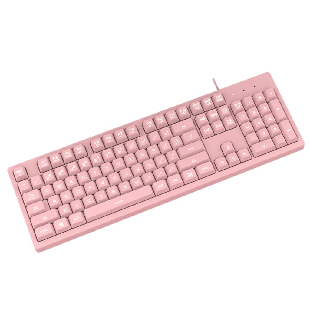 Mini Mechanical 104-Key Keyboard Glowing White Chicken Keypads for Computer