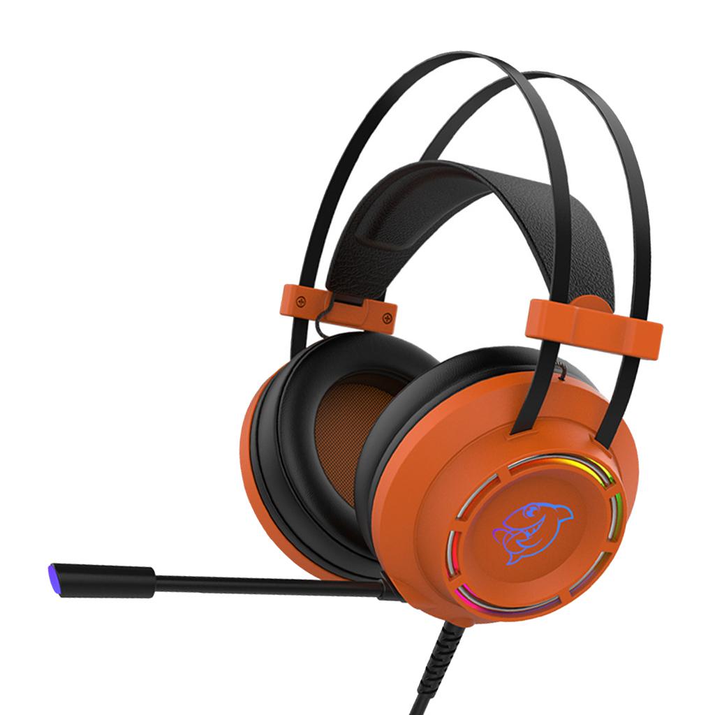 7.1 Channel Gaming Headset Electric Race Headphone USB Wired Orange