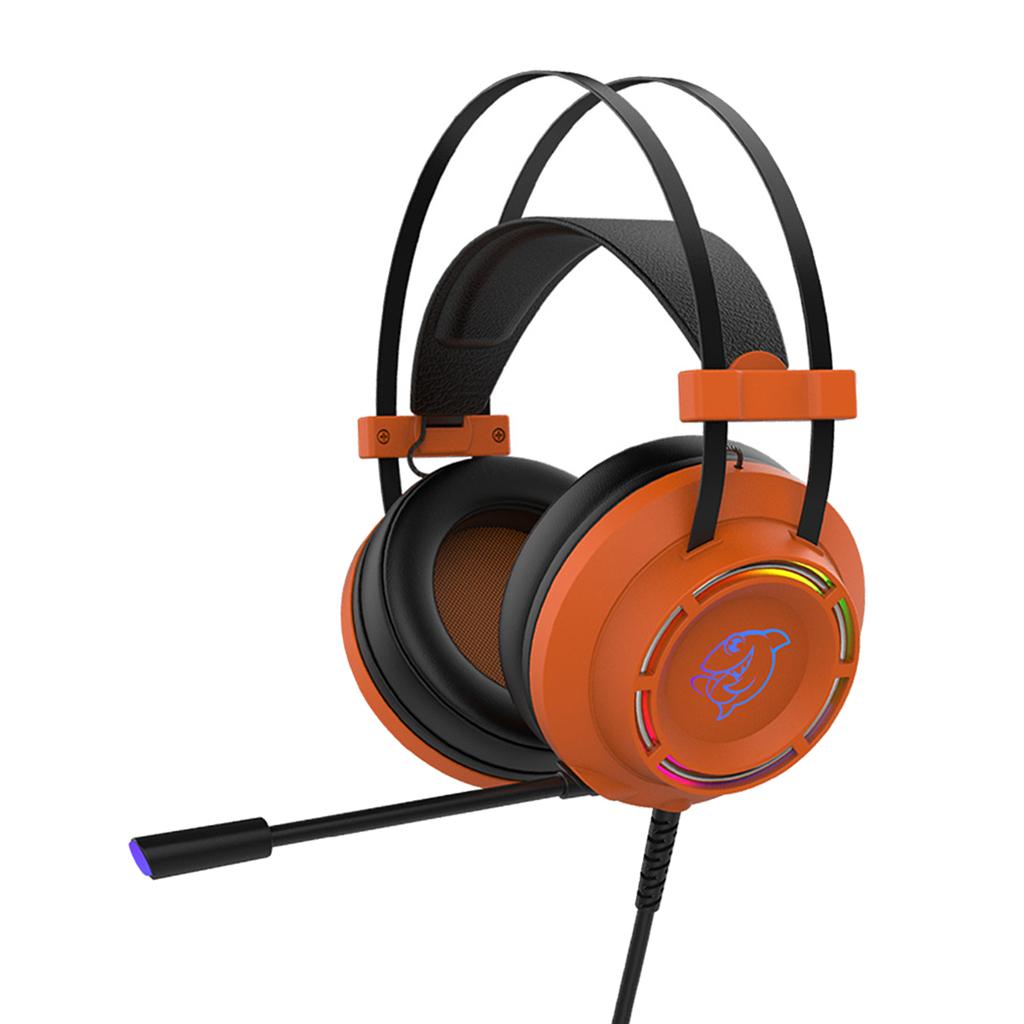 7.1 Channel Gaming Headset Electric Race Headphone USB Wired Orange