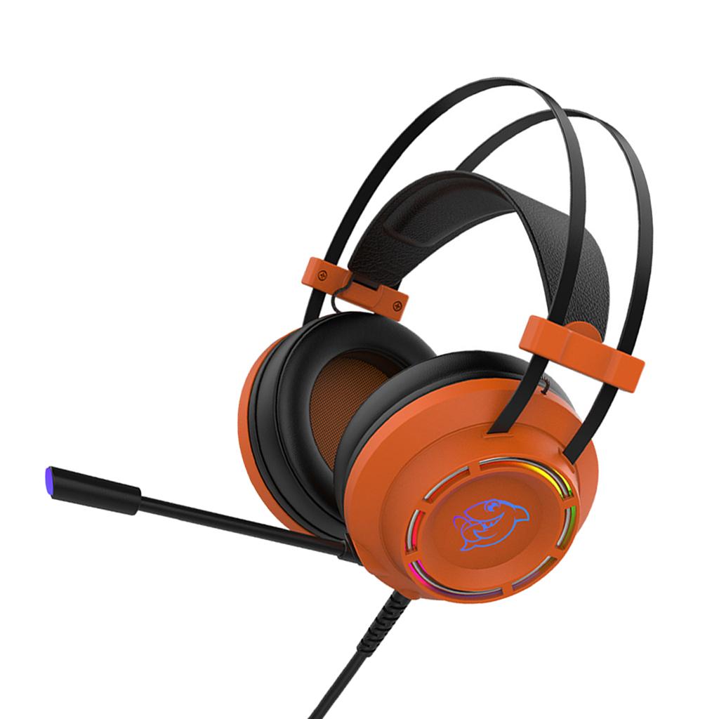 7.1 Channel Gaming Headset Electric Race Headphone USB Wired Orange