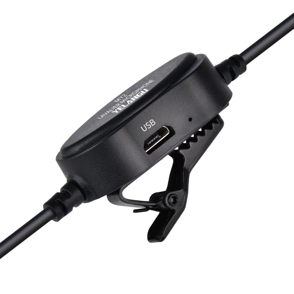 Clip On Lapel Microphone Hands Free Wired Condenser Mini Lavalier Mic 3.5mm