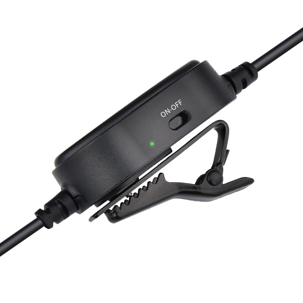 Clip On Lapel Microphone Hands Free Wired Condenser Mini Lavalier Mic 3.5mm
