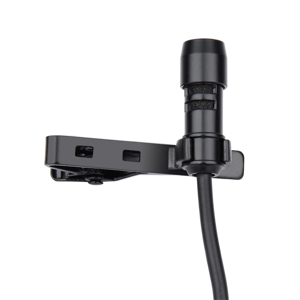 Clip On Lapel Microphone Hands Free Wired Condenser Mini Lavalier Mic 3.5mm