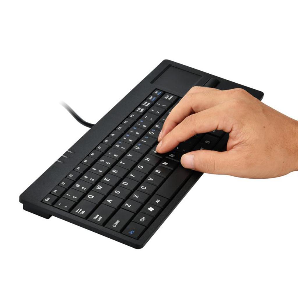 Touch-Pad Ultra-thin Wired USB Computer Keyboard with HUB Port