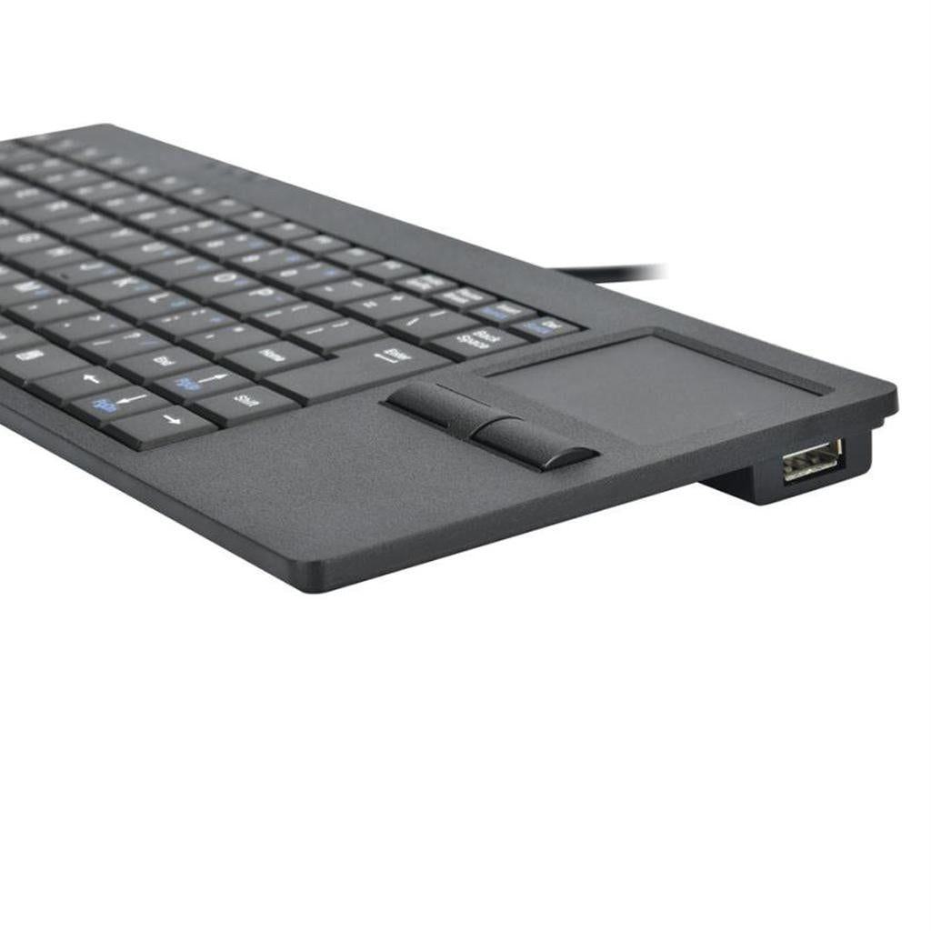 Touch-Pad Ultra-thin Wired USB Computer Keyboard with HUB Port