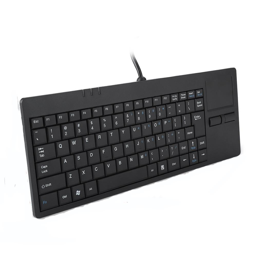 Touch-Pad Ultra-thin Wired USB Computer Keyboard with HUB Port