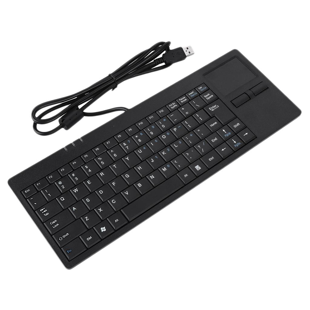 Touch-Pad Ultra-thin Wired USB Computer Keyboard with HUB Port