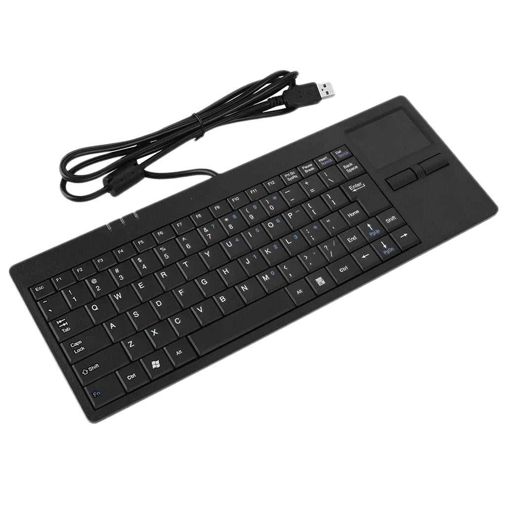 Touch-Pad Ultra-thin Wired USB Computer Keyboard with HUB Port