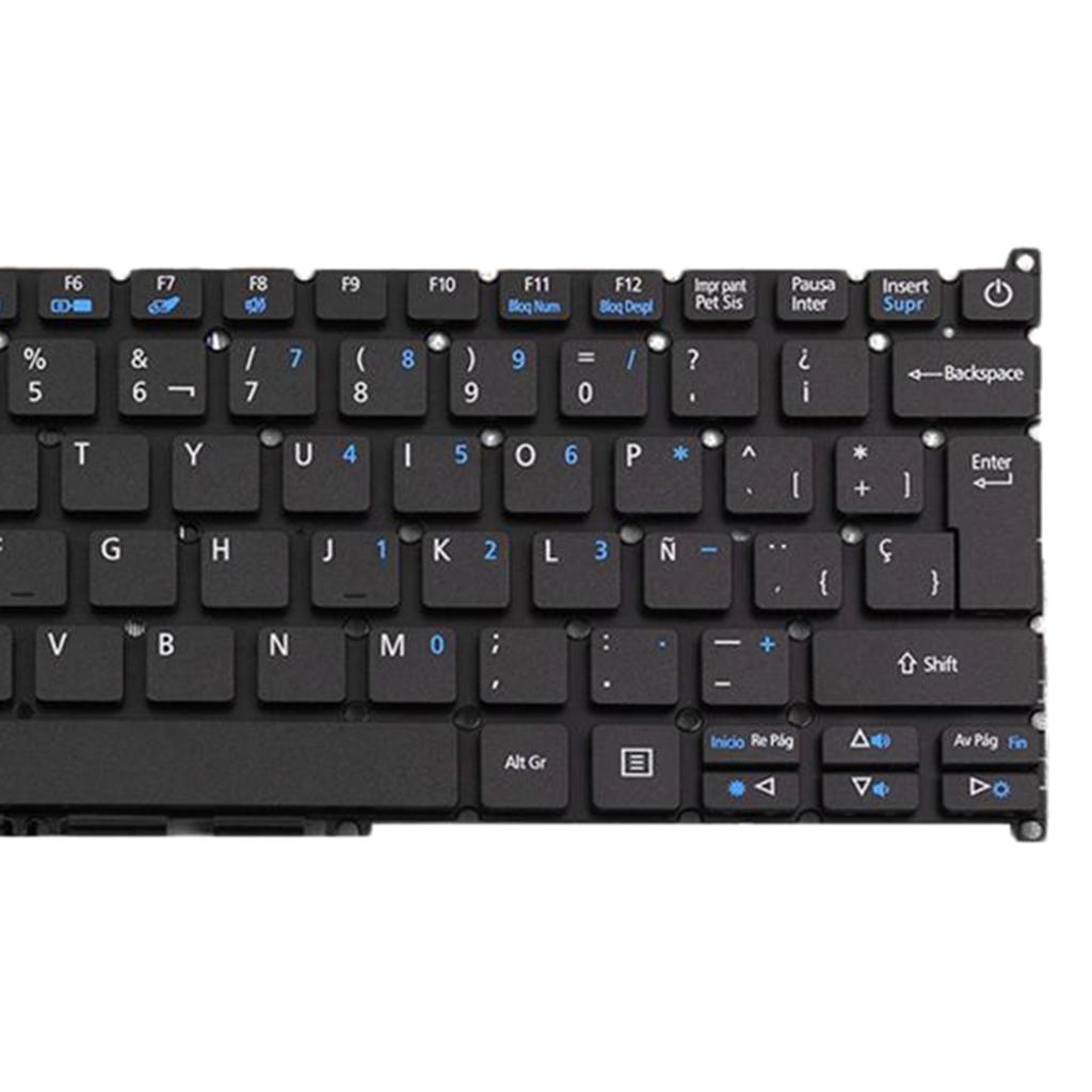 Spanish Layout Keyboard Replacement Parts for ACER Aspire ES1-132 PC Black