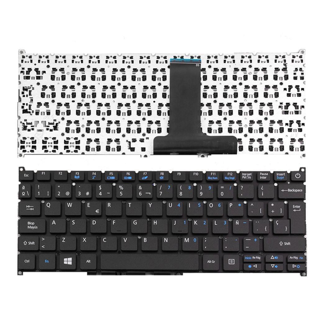 Spanish Layout Keyboard Replacement Parts for ACER Aspire ES1-132 PC Black