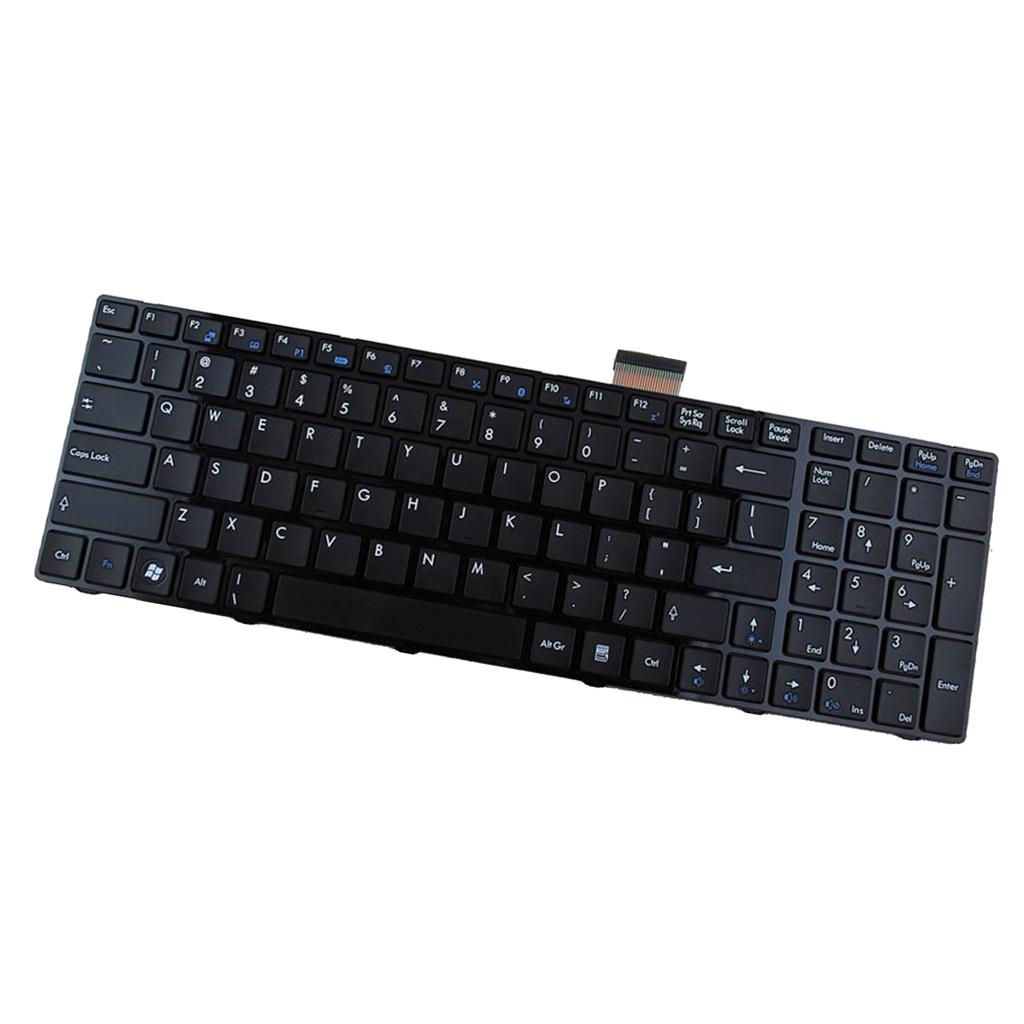 US Layout Keyboard Repair Parts for MSI GT660 Notebook PC Replace Black
