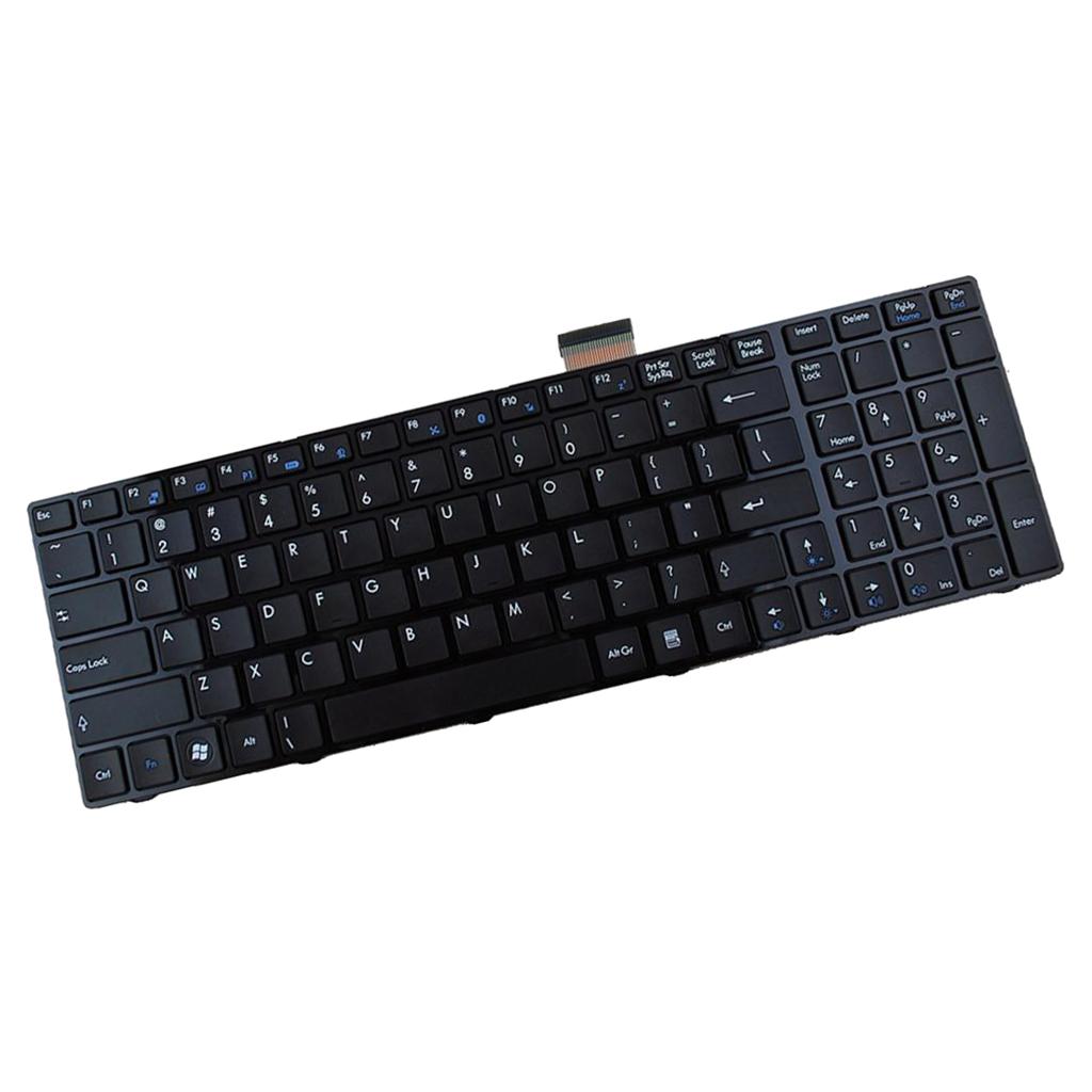 US Layout Keyboard Repair Parts for MSI GT660 Notebook PC Replace Black
