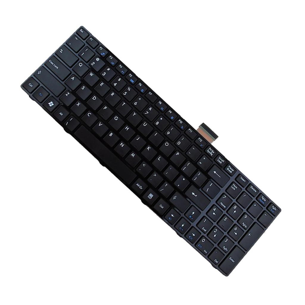 US Layout Keyboard Repair Parts for MSI GT660 Notebook PC Replace Black