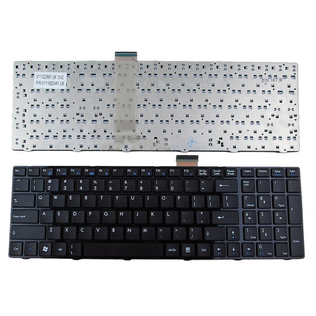US Layout Keyboard Repair Parts for MSI GT660 Notebook PC Replace Black