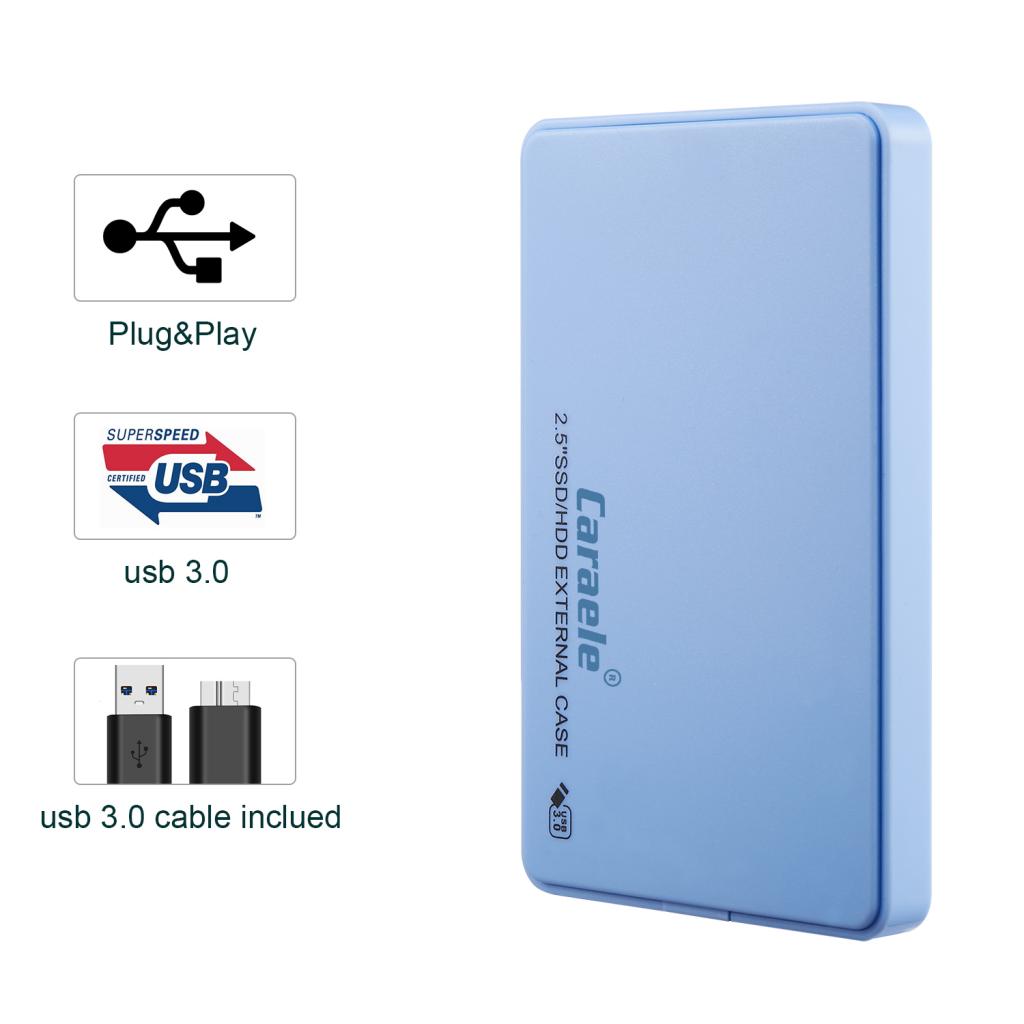 USB3.0 2.5" SATA External Hard Drive Mobile Disk HD Enclosure,Blue 2T