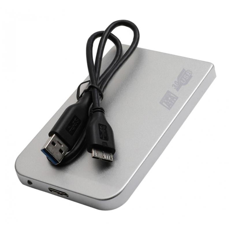 USB3.0 2.5" HDD External Mobile Hard Disk Storage Drive Silver 500GB