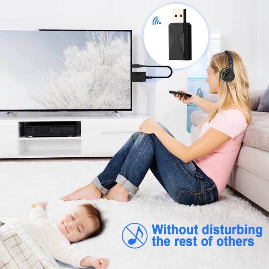 For USB Wireless 2 in 1 Bluetooth5.0 Audio Transmitter And Receiver Adapter