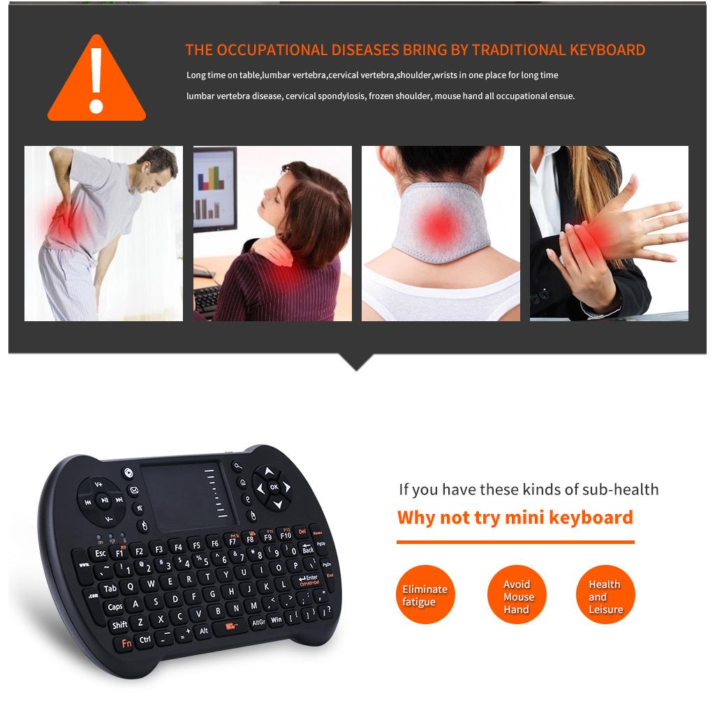 S501 Mini Keyboard Wireless USB Mini Keyboard Touchpad for Android TV Box