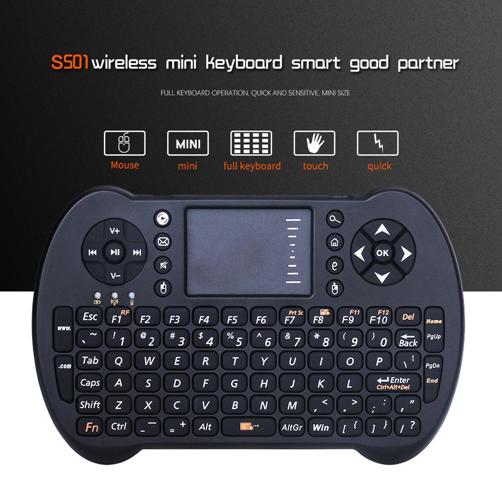 S501 Mini Keyboard Wireless USB Mini Keyboard Touchpad for Android TV Box