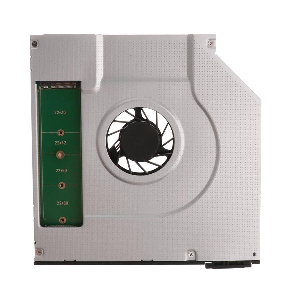 2nd Drive Caddy Frame M.2 NGFF SSD to SATA for 9.5mm DVD-ROM Laptop