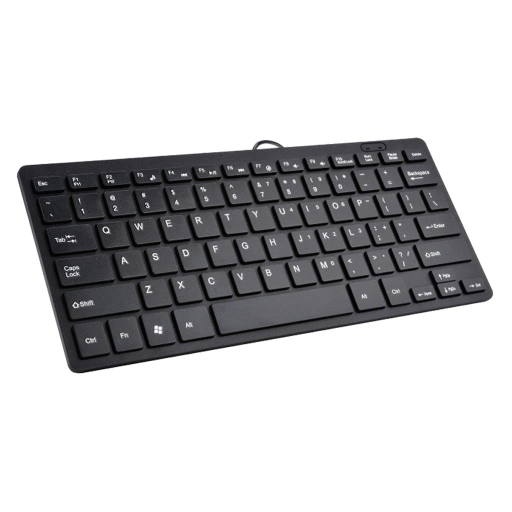 Wired Mini USB Keyboard 78 Key Mute Keyboard Multimedia For Laptop Desktop