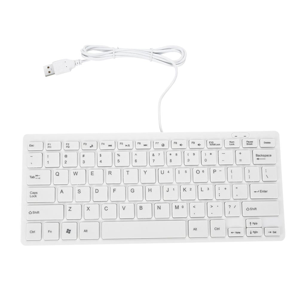 Ultra-thin New White USB2.0 Mini Keyboard Keypad fit Computer Desktop Wired