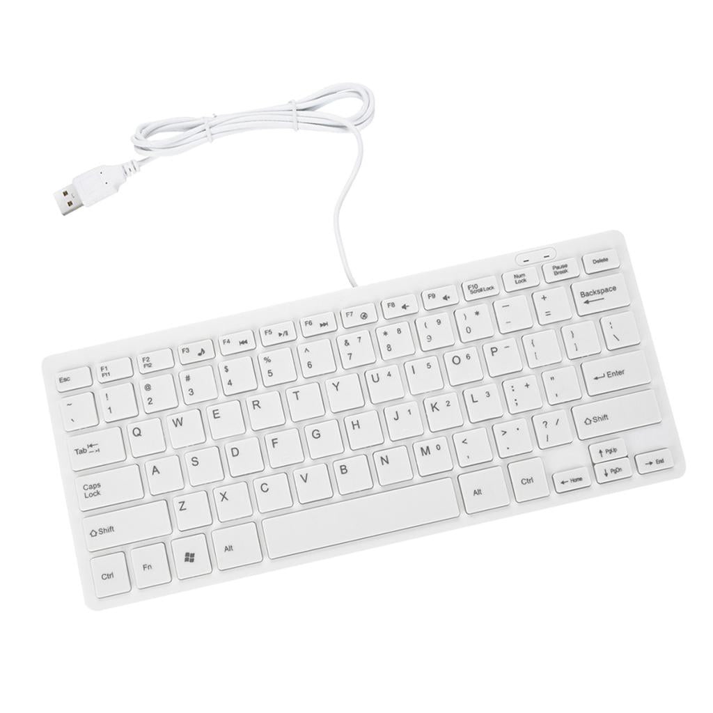 Ultra-thin New White USB2.0 Mini Keyboard Keypad fit Computer Desktop Wired