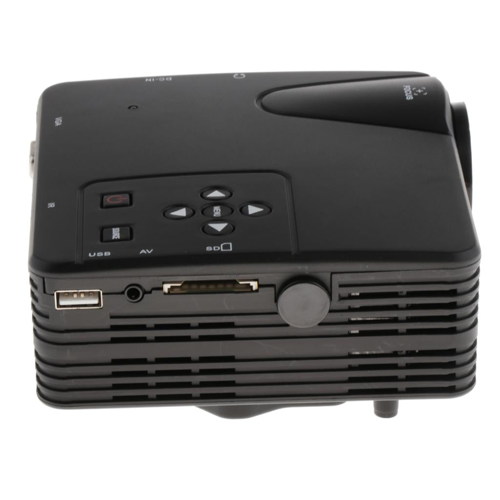H80 Mini Portable Supports Full HD 1080P LED Projector Home Theater Black