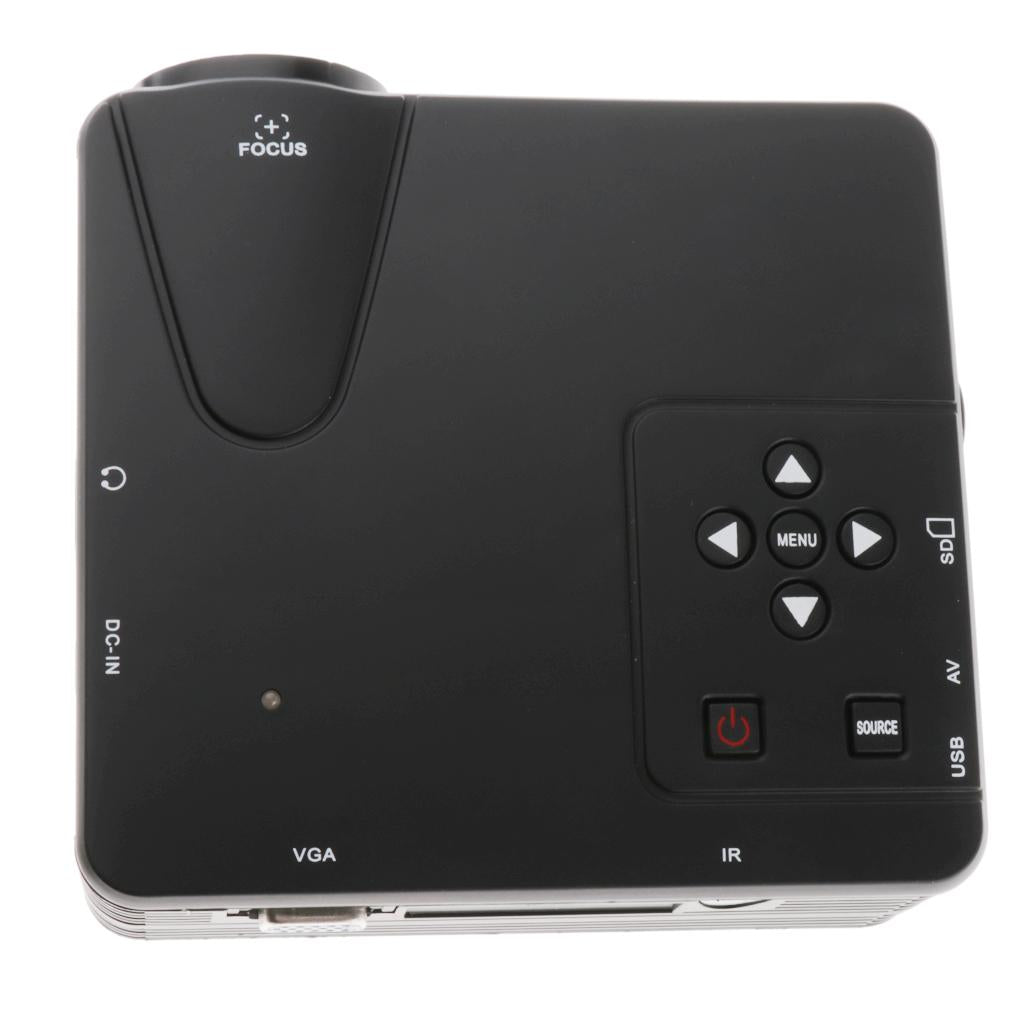 H80 Mini Portable Supports Full HD 1080P LED Projector Home Theater Black