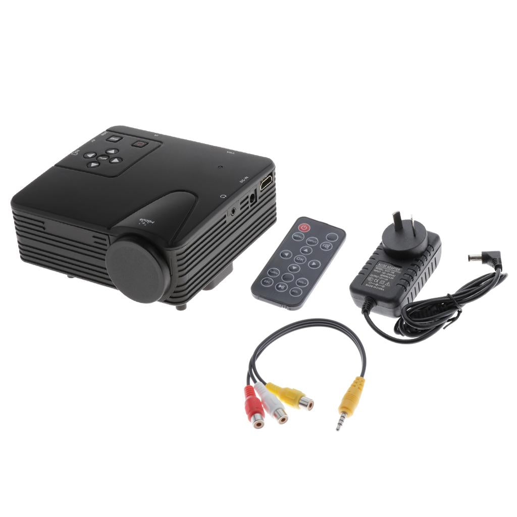 H80 Mini Portable Supports Full HD 1080P LED Projector Home Theater Black