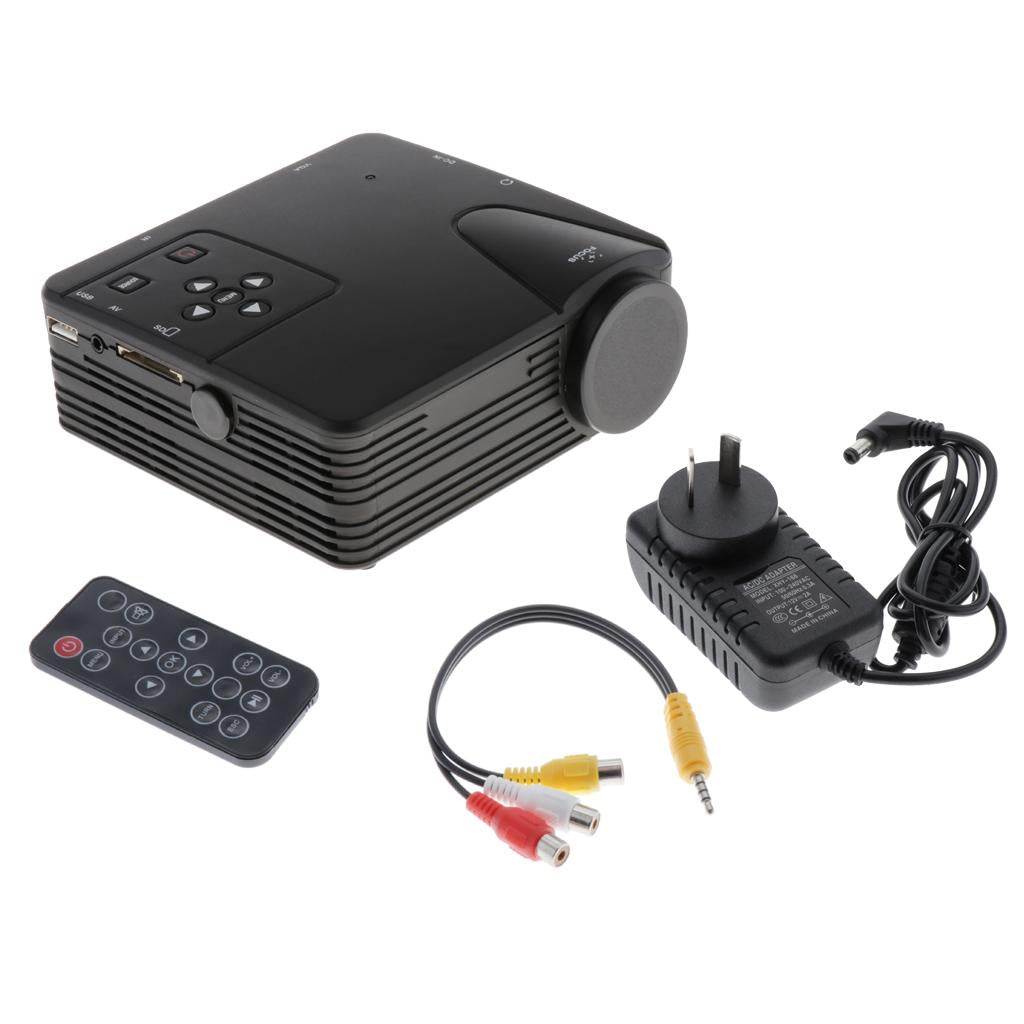 H80 Mini Portable Supports Full HD 1080P LED Projector Home Theater Black