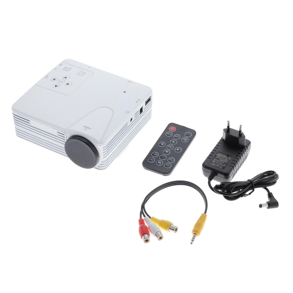 H80 Portable 640x480 Pixels Support Full HD 1080P EU Home Theater Projector