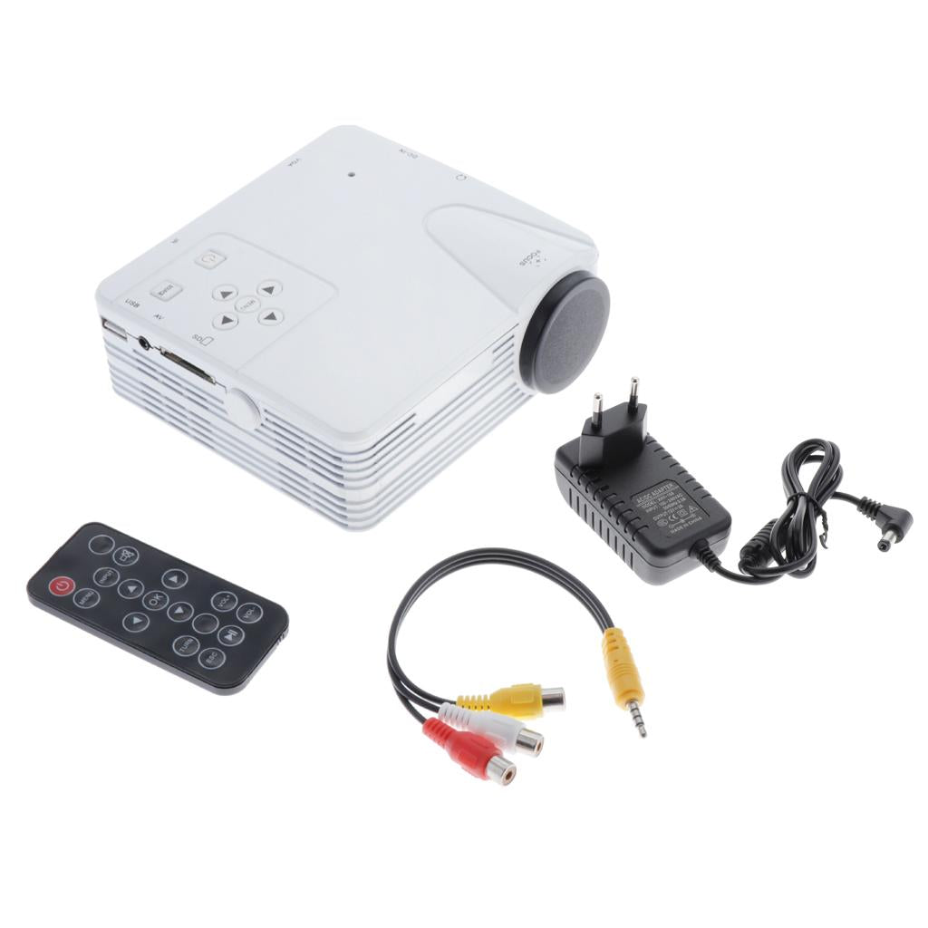 H80 Portable 640x480 Pixels Support Full HD 1080P EU Home Theater Projector