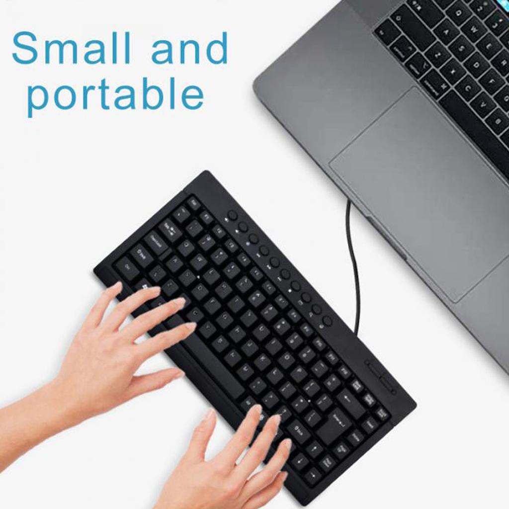 Laptop Desktop Android Smart TV Multimedia Wired 95 Keys Mini USB Keyboard
