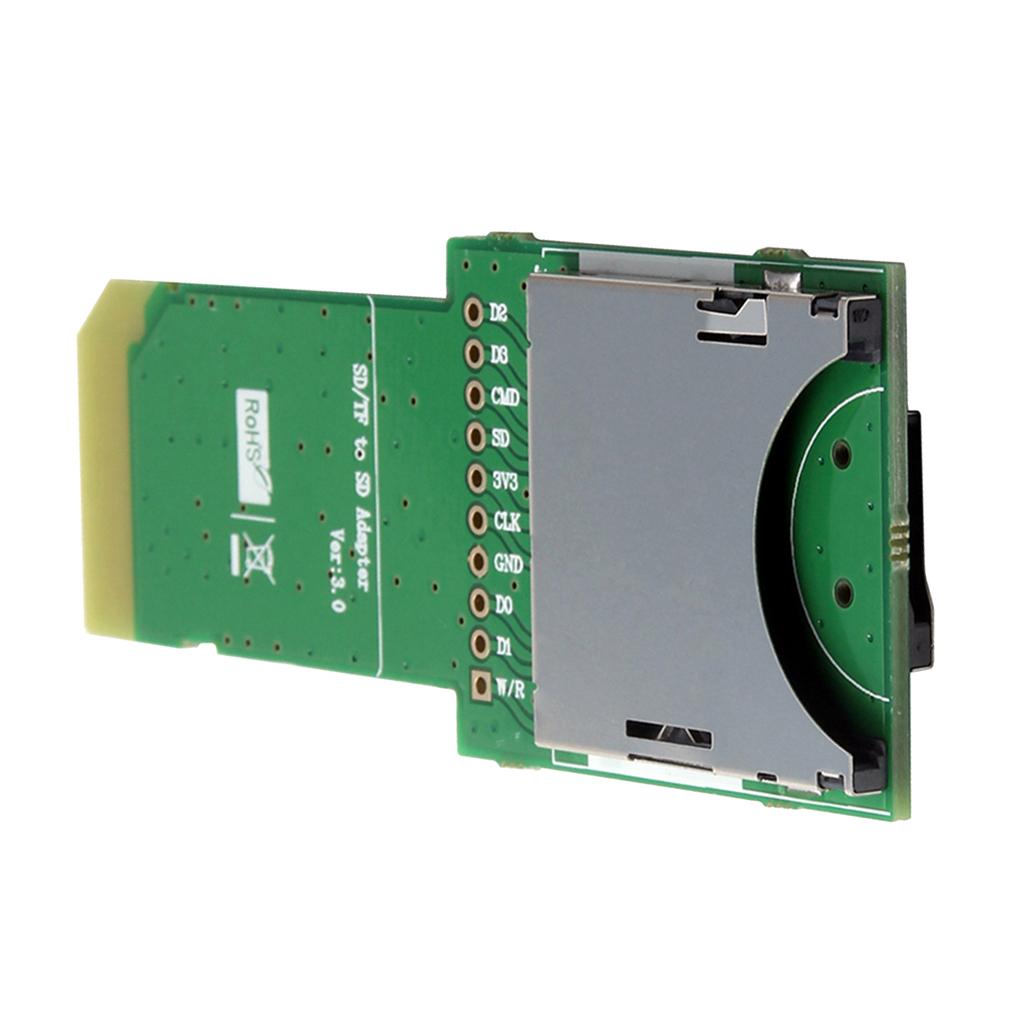 SDHC SD TF Card to SD Card Reader Slot Converter Adapter Extension Card