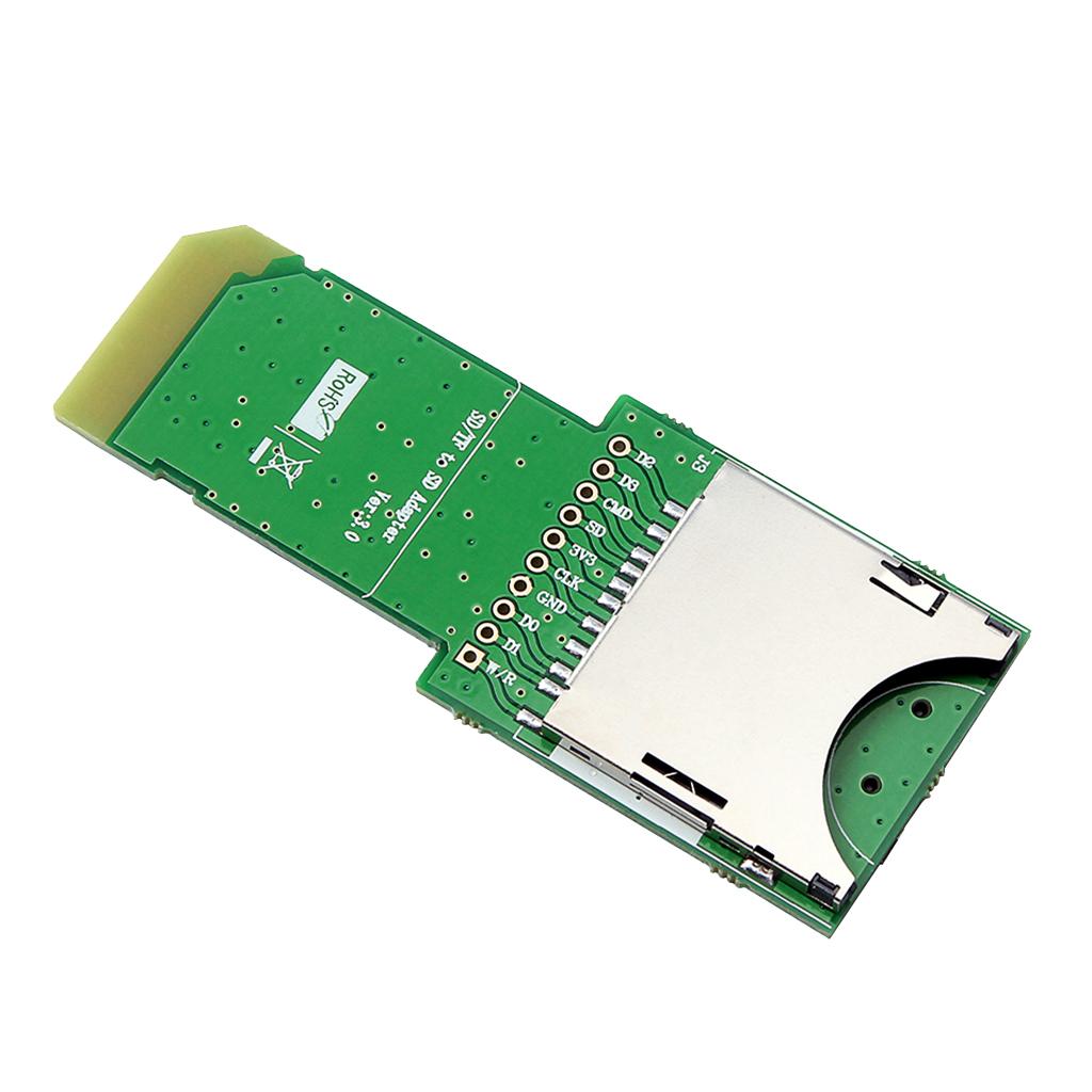 SDHC SD TF Card to SD Card Reader Slot Converter Adapter Extension Card