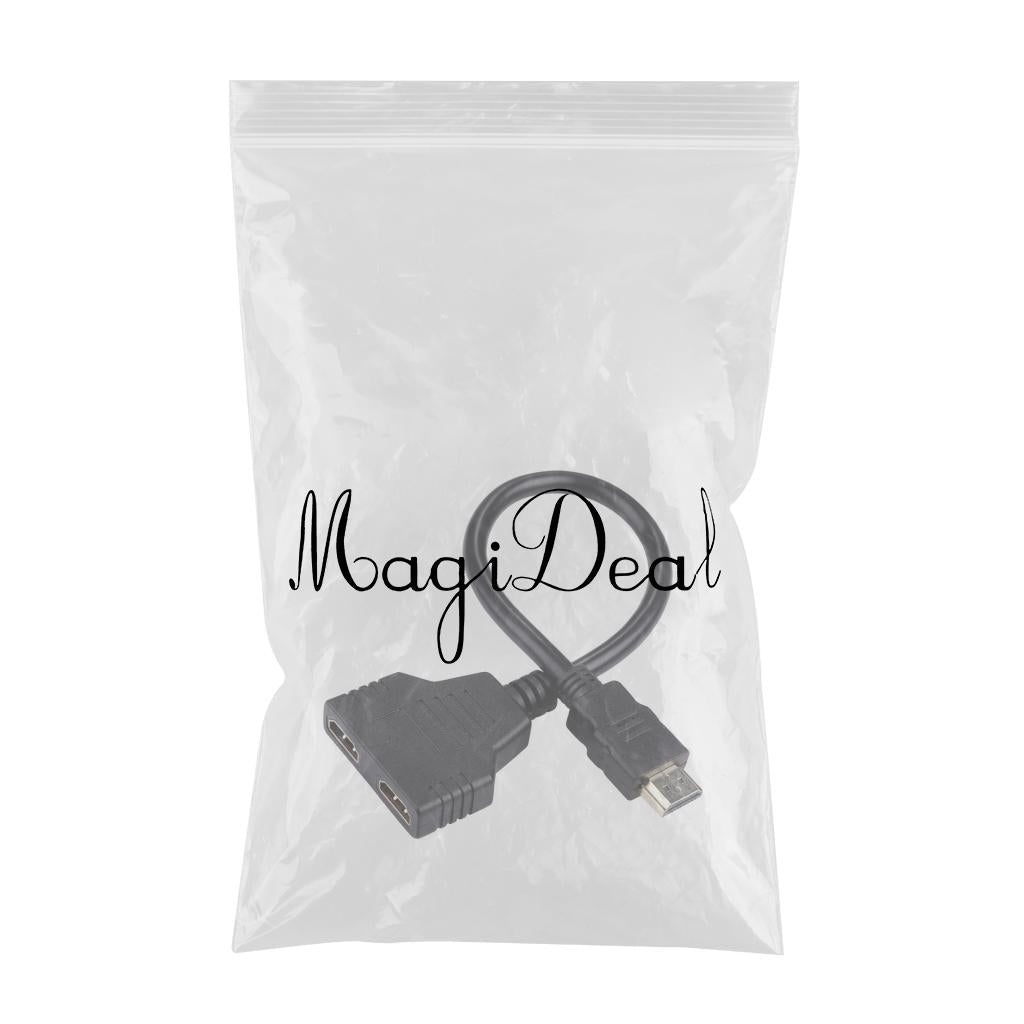 HDMI Splitter Male to Female 1 In 2 Out Cable Converter for Audio TV DVD