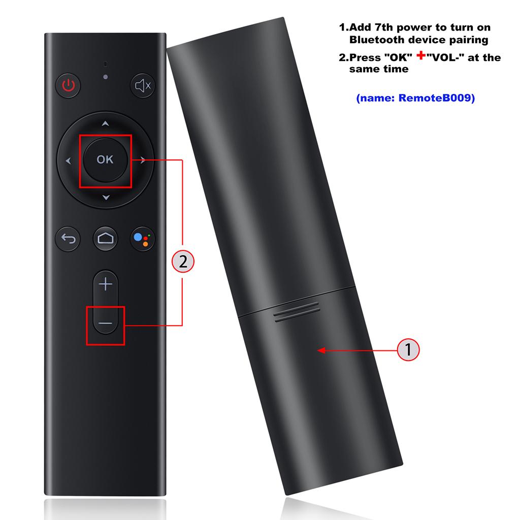 Q8 Black Mini Google Voice Control Wireless Mouse Keyboard For TV Box PAD