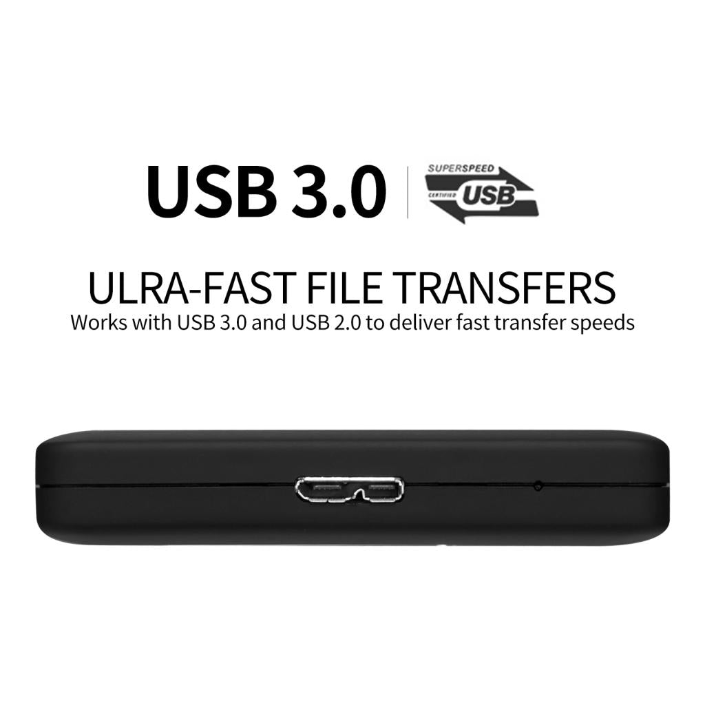 Black 2.5 SATA to USB 3.0 Adapter Hard Disk Drive Enclosure HDD Box Case