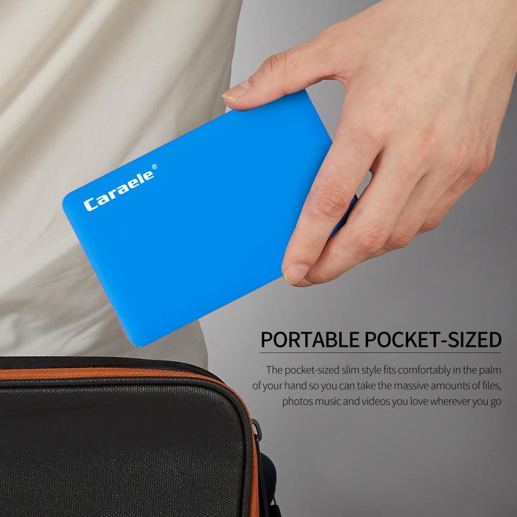 High Speed H7 External Portable Shockproof USB 3.0 Mobile Hard Disk 2TB Blue