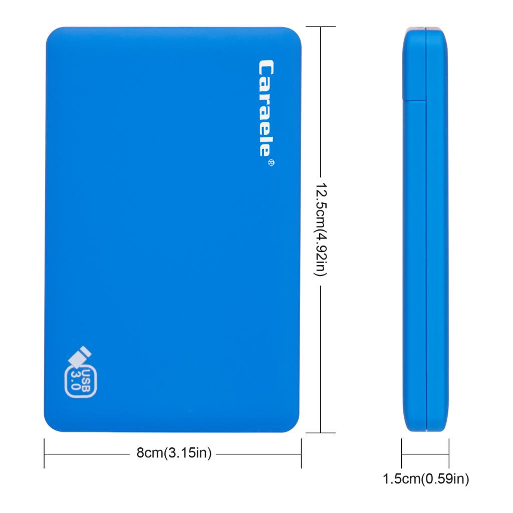 High Speed H7 External Portable Shockproof USB 3.0 Mobile Hard Disk 2TB Blue