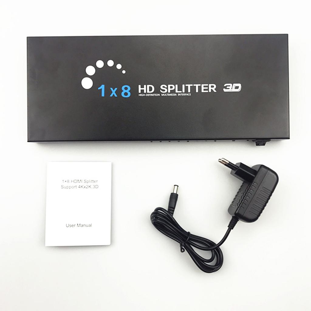 1 Piece EU Plug HDMI 1 In 8 Out 3D Splitter Switch Switcher Distributor