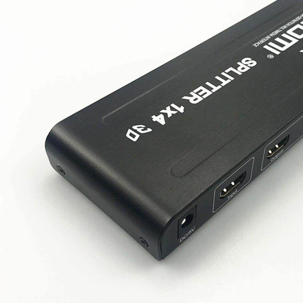 1080P HD HUB 1x4 HDMI 3D Splitter Amplifier Switcher Power Supply For HDTV