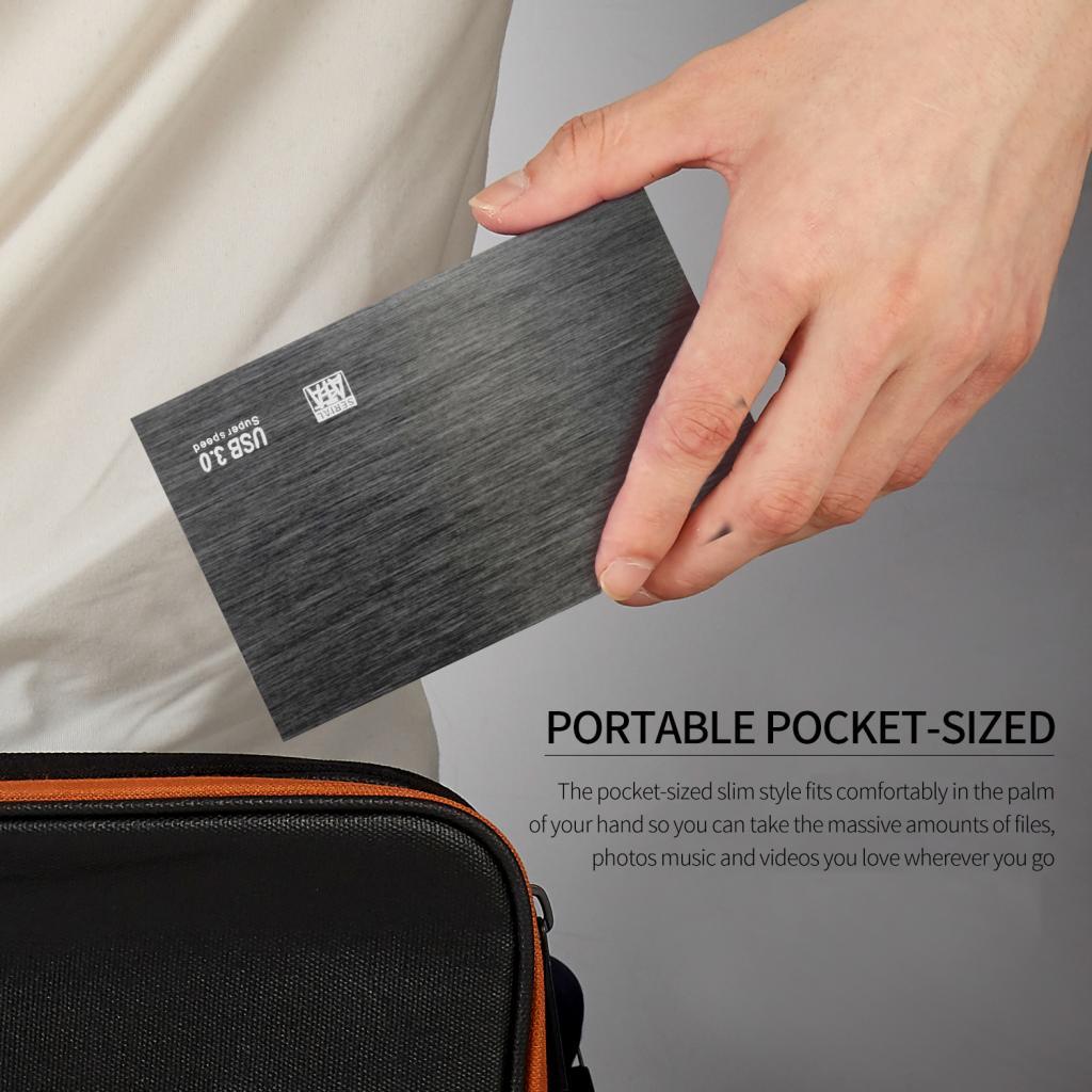 High Speed External Portable Shockproof USB 3.0 Mobile Hard Disk Black 500GB