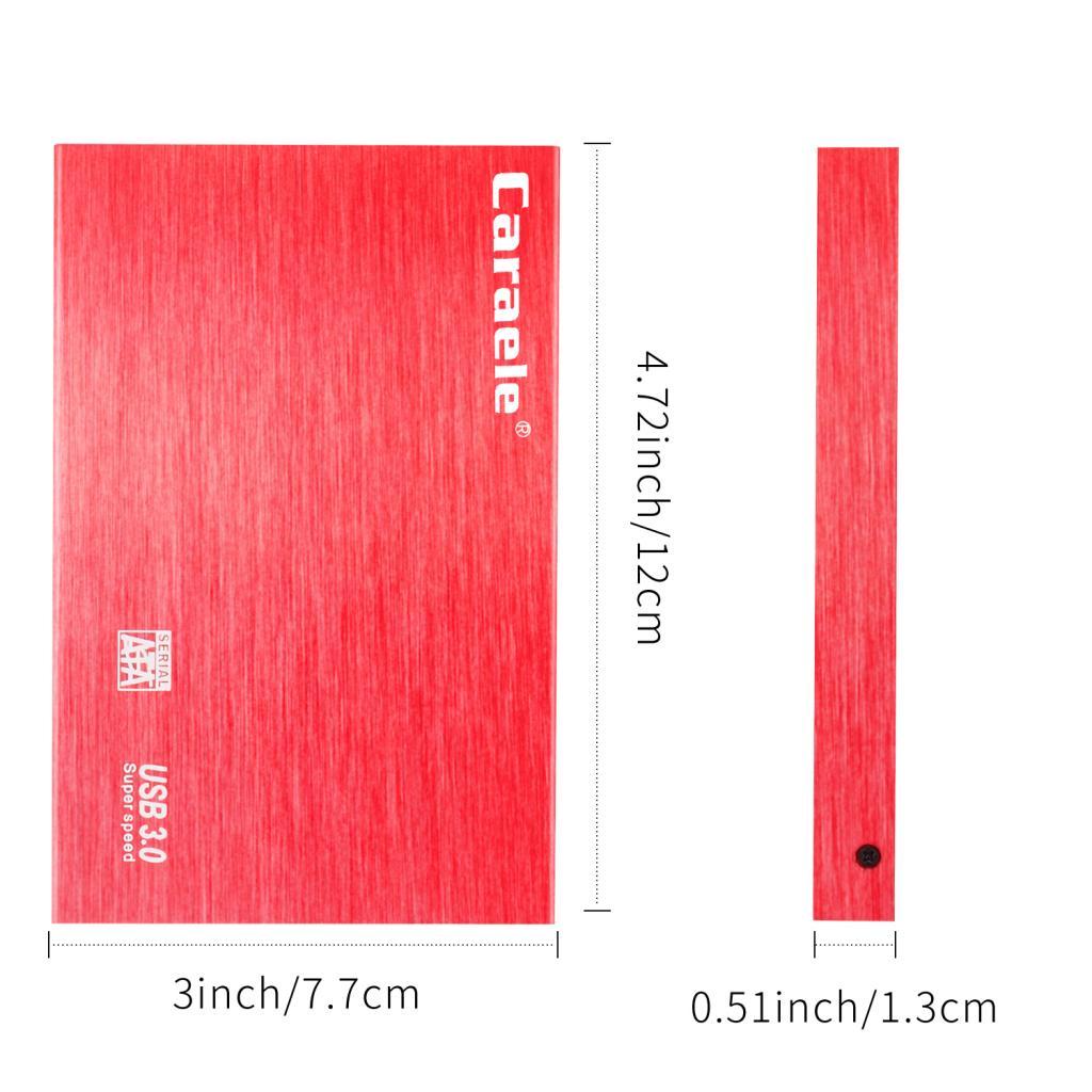 Red Ultra Slim 2.5in USB3.0 Hard Drive HDD Capacity Disk for PC Laptop 1T