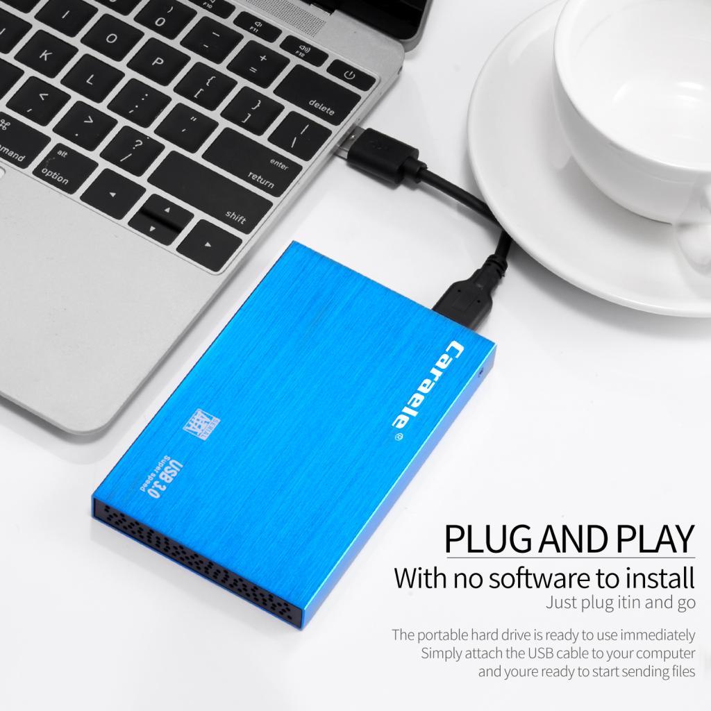 Blue High Speed USB 3.0 Mobile HDD Portable External Hard Disk Driver 2T