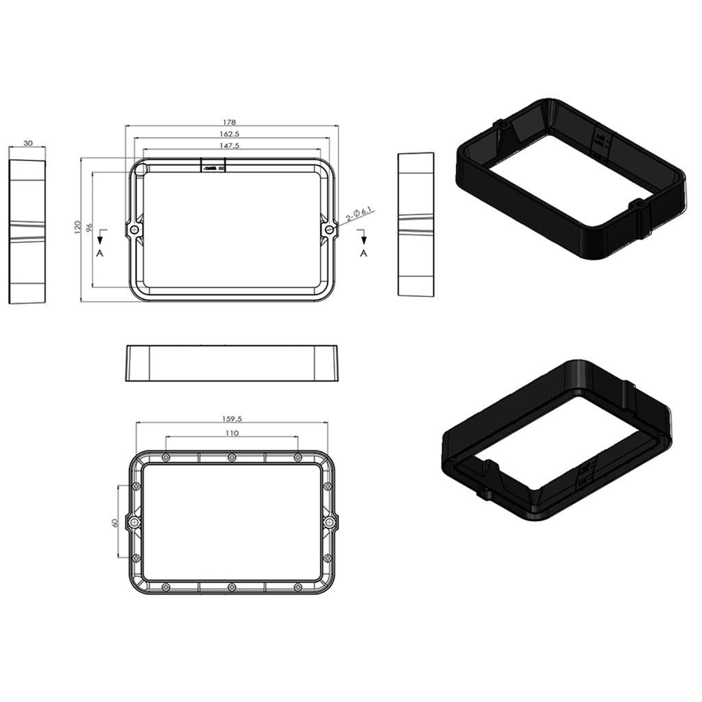 1 Pieces Material Rack 178x120mm Resin Vat For DLP SLA Photon D7 Printer