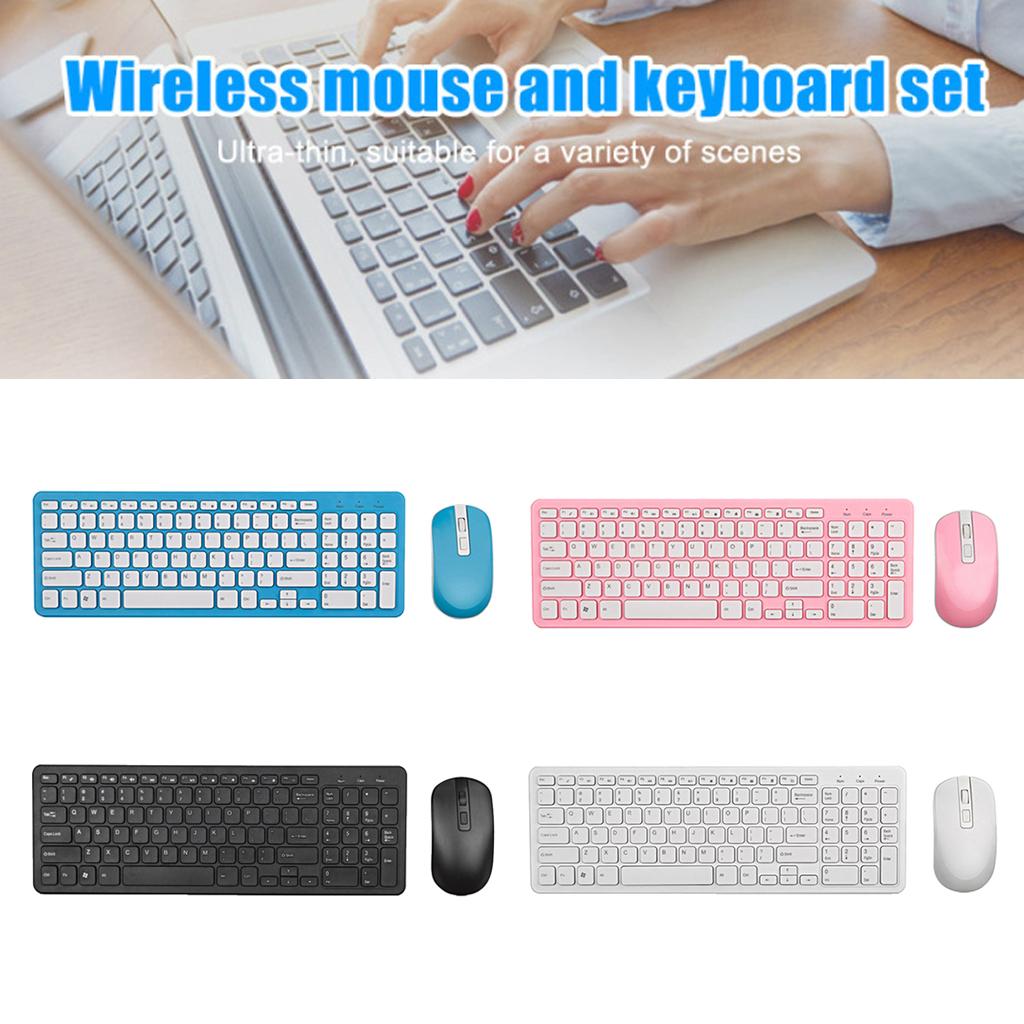 2.4G Multifunction Wireless Keyboard Mouse Desktop Laptop Accessories Black